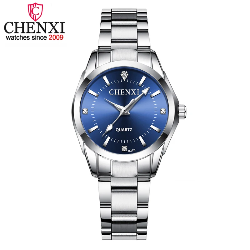 CHENXI Fashion Women Colorful Dial Reloj Mujer Concise Girl Wrist Watches Female Quartz Watches Ladies Rhinestone Clocks Watch