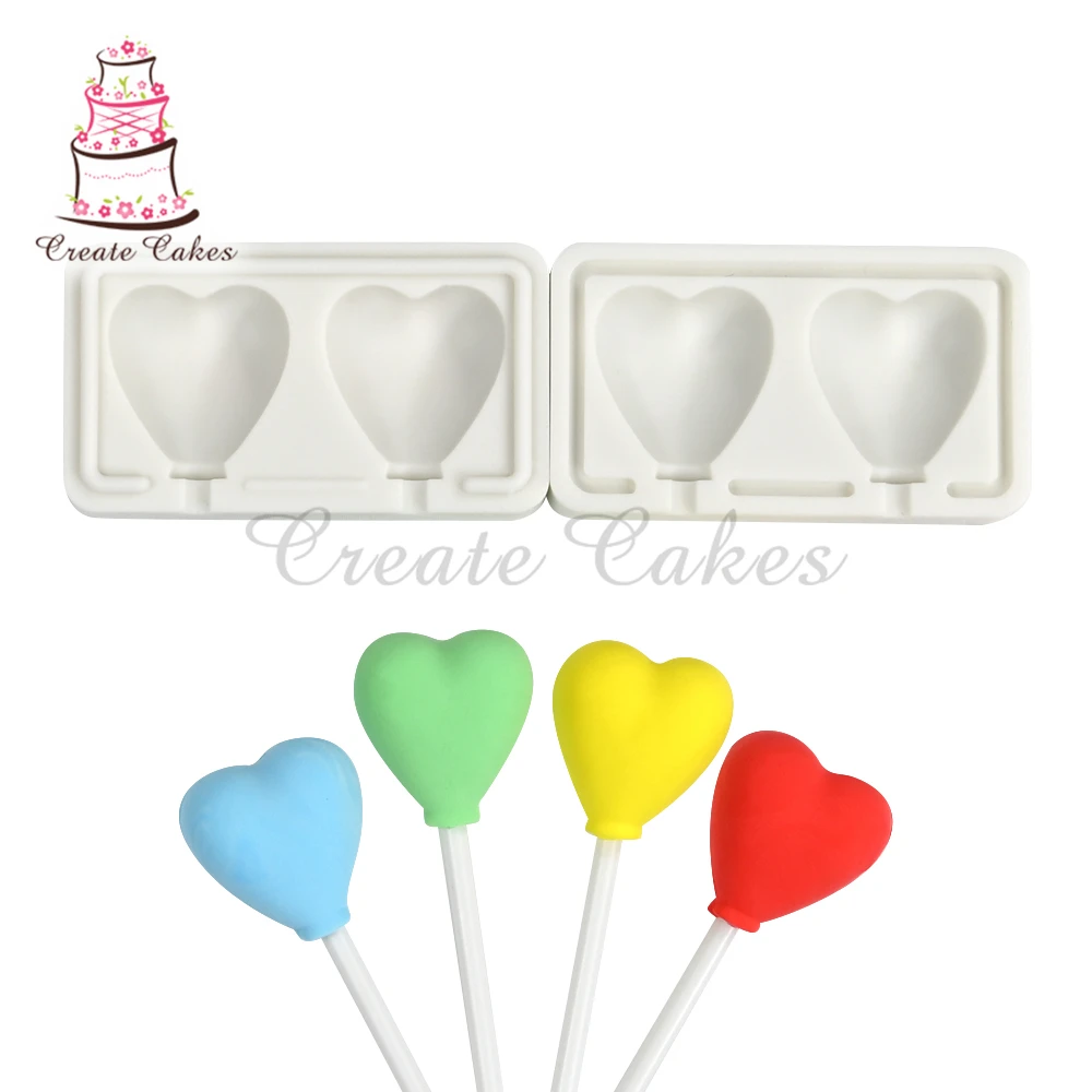 Kalp Balon silikon kalıp DIY Fondan Şeker Çikolata Kalıp Kek Dekorasyon Kalıpları Mutfak Tatlı Bakeware Reçine Kil Kalıpları