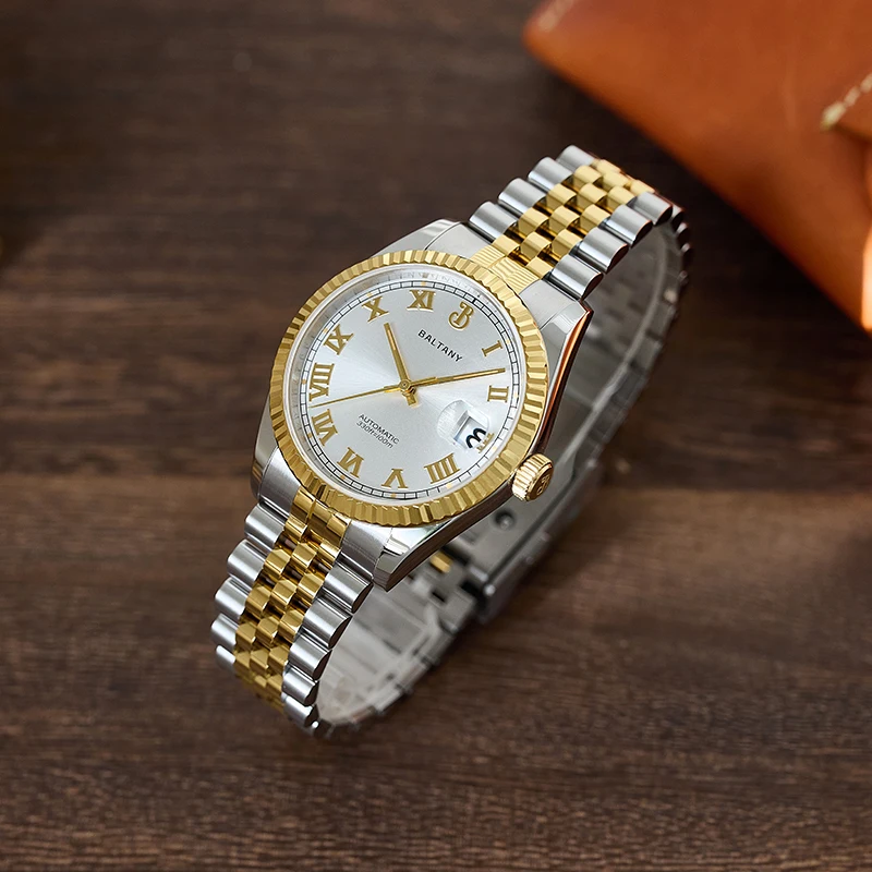 Baltany 2025, neue Männer Automatische Mechanische Uhr NH35 DJ Hommage Kleid Wasserdicht Armband Lünette Luxus Sport Reloj Hombre