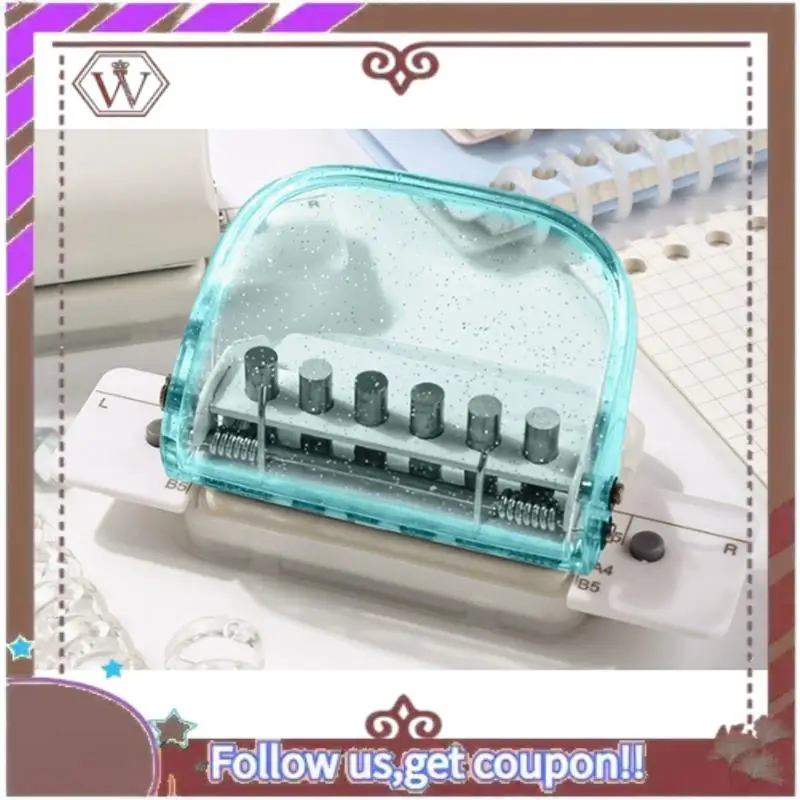 Дырокол ABBG-6 идеально подходит для переплета тетрадей и документов, быстрое позиционирование отверстий, принадлежности для ручного переплета