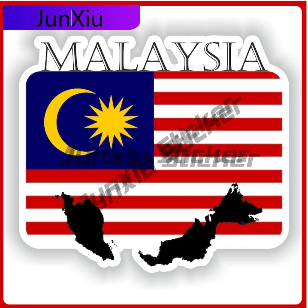 

Malaysia National Emblem Map Shape Sticker Anti Scratch Waterproofing Exterior Stickers Motorcycle Accessories And Decals Custom