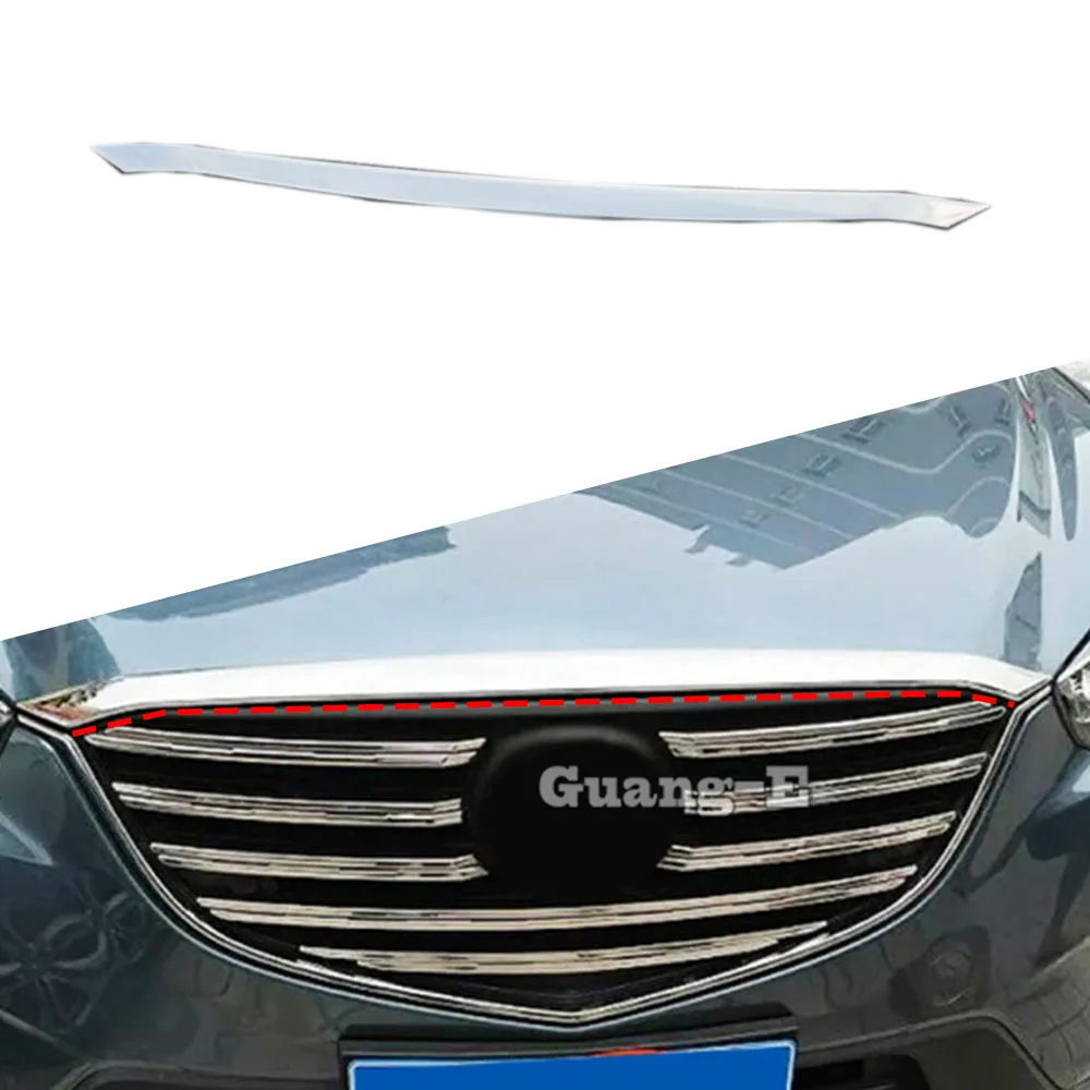 

Хромированная накладка на решетку радиатора и капот для Mazda CX-5 CX5 2012-2016