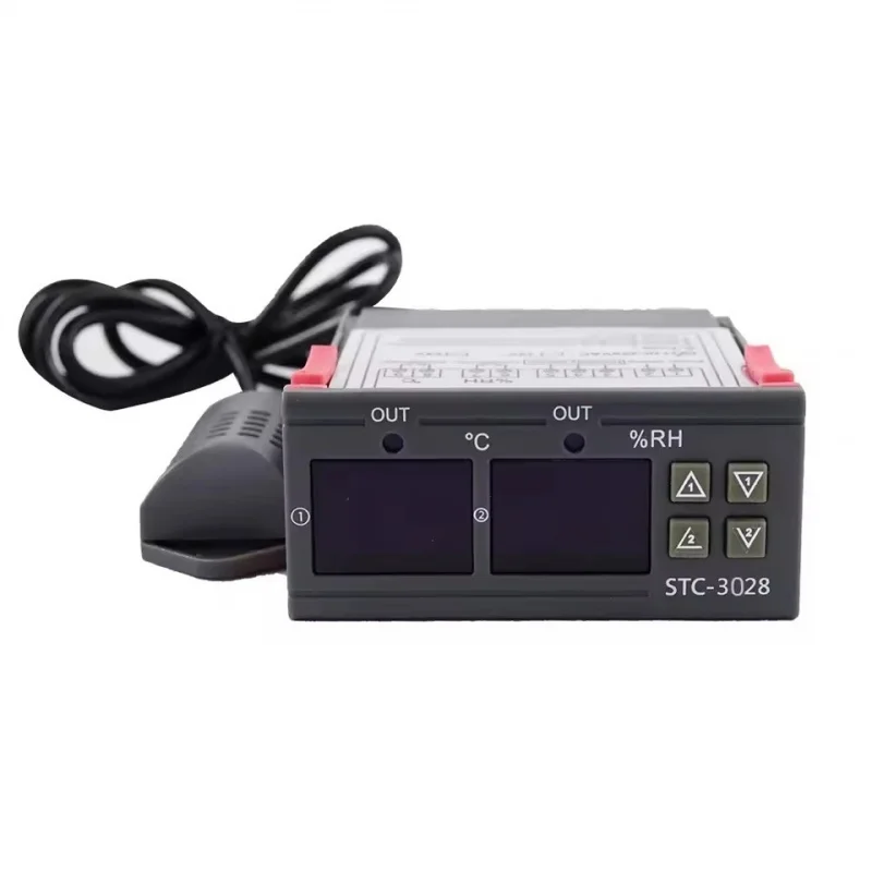 STC-3028 Humidity Temperature Controller, Smart Thermostat Hygrostat, Dual Output for Greenhouse Incubation