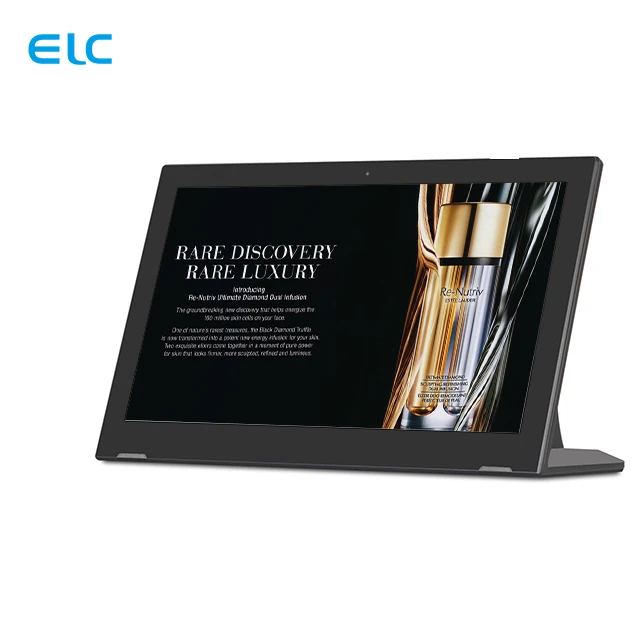 WL1712T L Style 17.3 Inch Touch Screen Android Tablet PC New RK3288 POE RJ45 NFC Desktop for Restaurant Ordering Excellent