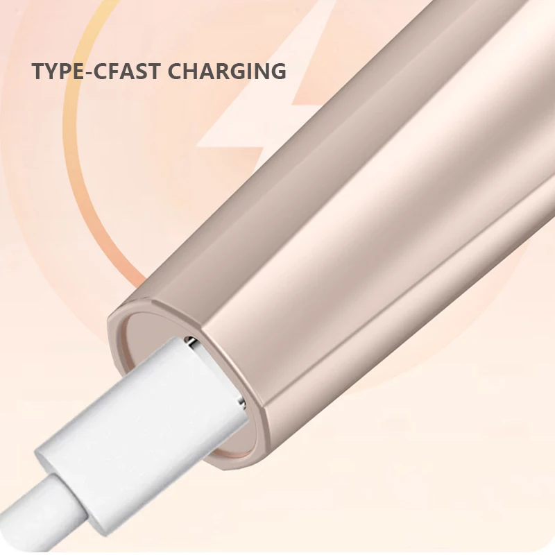 2 IN 1 Electric Epilator Eyebrow Trimmer Portable Women's Body Facial Lip Epilator Hair Removal Shaver Mini Eyebrow Trimmer view 4