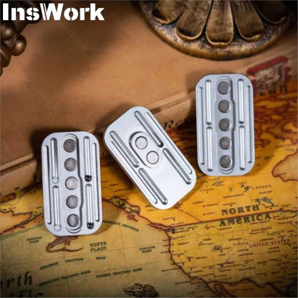 01EDC Hand Magnet Zirconium Alloy Push Slider Sensory Toys For Autism Office Desk Toys