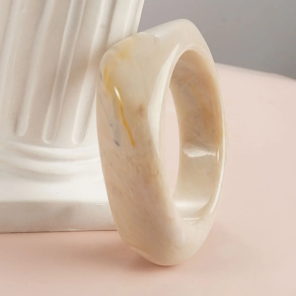 

Bohemian Colorful Irregular Acrylic Resin Chunky Big Bracelet Bangles for Women Geometric Punk Hip Hop Charm Jewelry