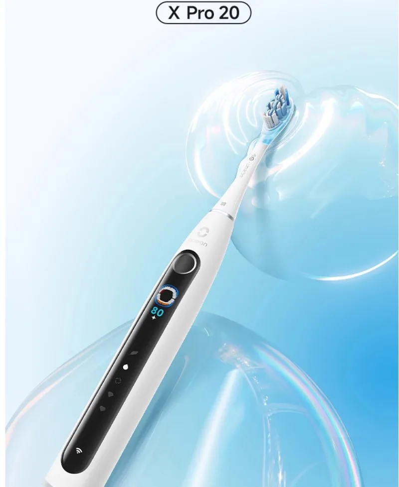 Original OCLEAN X Pro 20 AI Mini Electric Toothbrush for Adult Couples, Visual Fully Automatic Slow Vibration IPX7 X Pro