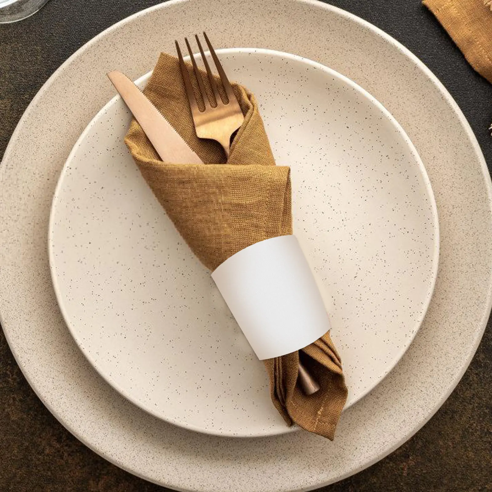 500Pcs Self Adhesive Napkin Rings Paper Napkin Bands Bulk for Events Decorative Dining Sets Convenient Scattering Prevention