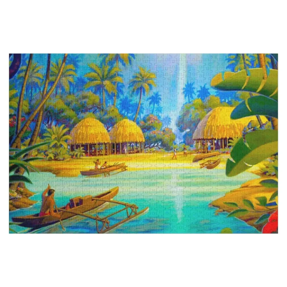 

SAMOA; Vintage Travel and Tourism Advertising Print Jigsaw Puzzle Custom Gifts Wood Name For Children Puzzle
