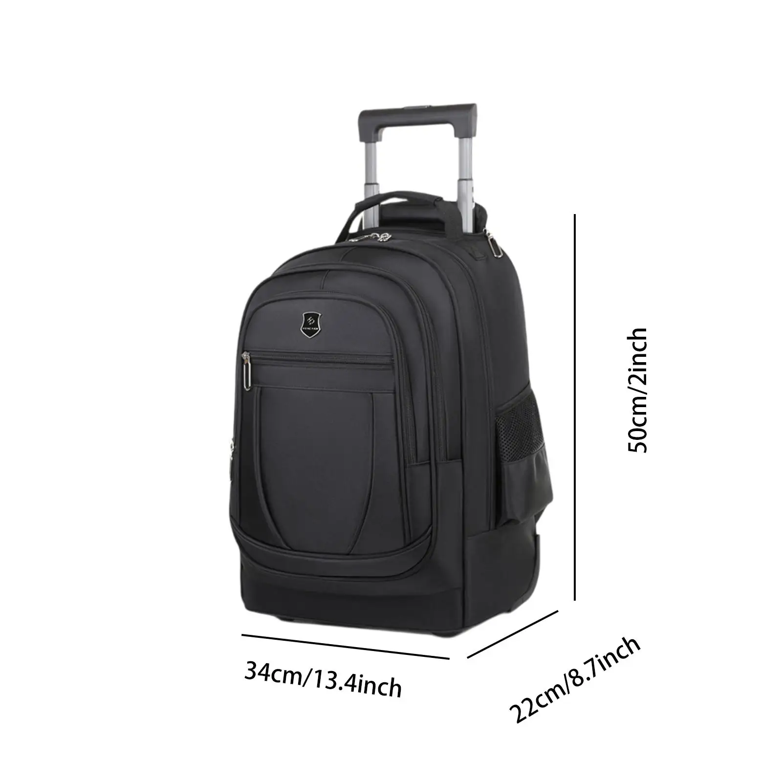 Rolling Backpack with Trolley Multifunctional Hidden Lever Double Shoulder Bag Trolley Suitcase Bag for Camping Travel Business