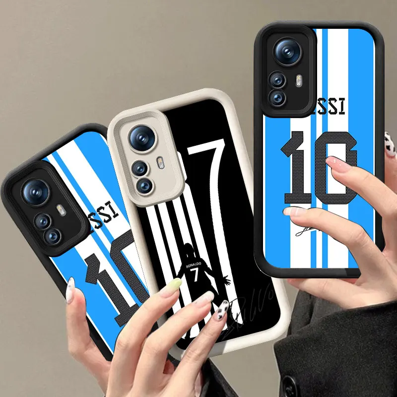 Football Number 7 10 Phone Case For Xiaomi 11i 11 Lite 12 14T Redmi Note 10 11 11T 12 13 Pro 5G Plus 11S 12S