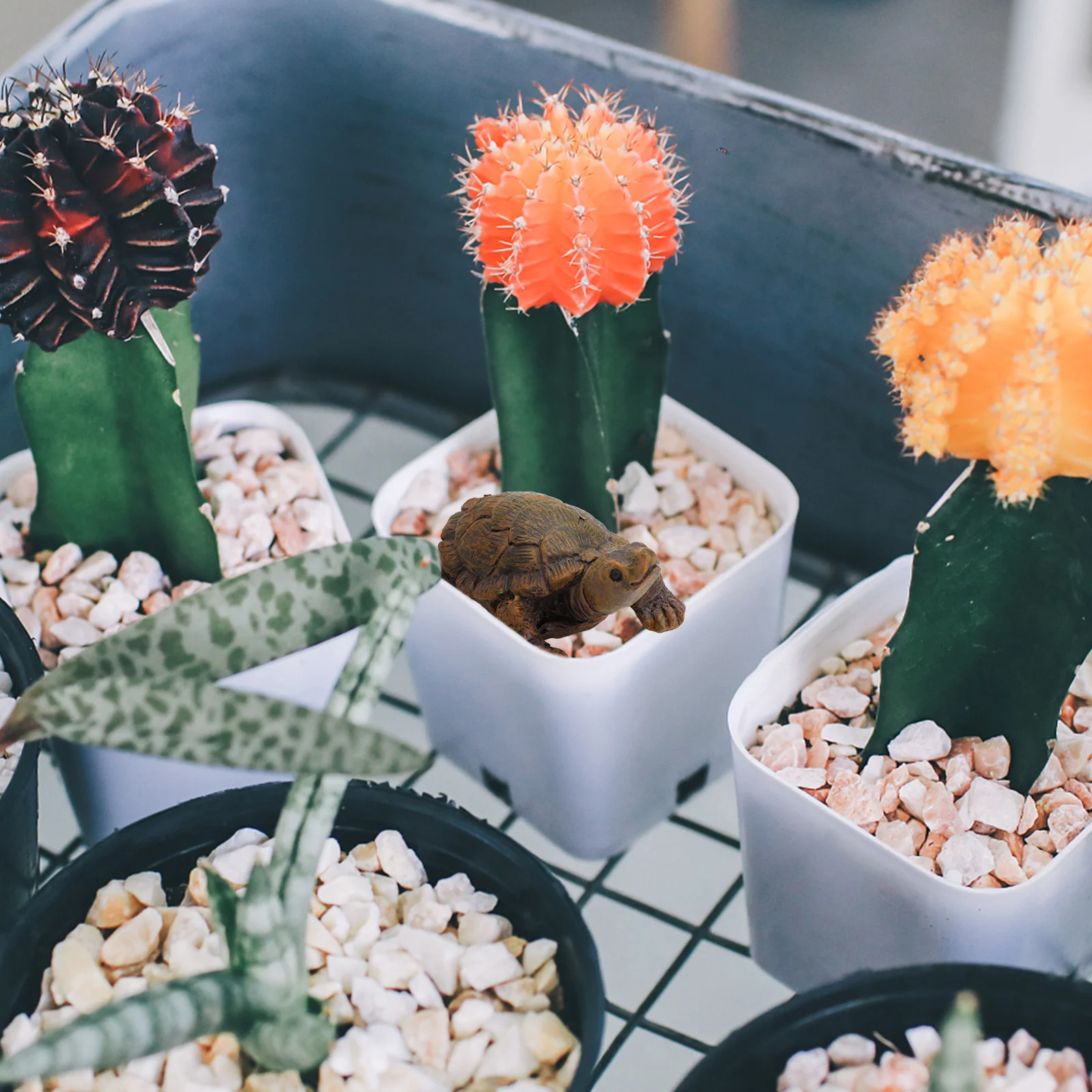 

3Pcs Micro Landscape Imitation Turtle Decoration Olive Green Mini Turtle Ornaments Gardening Bonsai Desktop Adornments