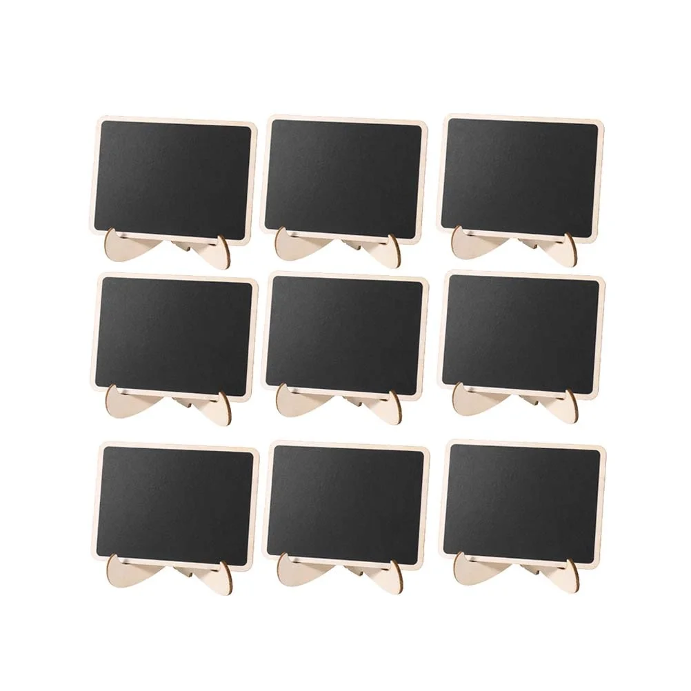 12Pcs Mini Chalkboard Message Signs Wood Frame Reusable Place Cards for Wedding Dinner Party Buffet Table Labels