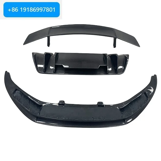 Carbon Hot Sale Rear Lip Spoiler Auto Body Car Parts V Type Carbon Fiber Kit Front & Rear Bumper Lip for R8 2017-2019