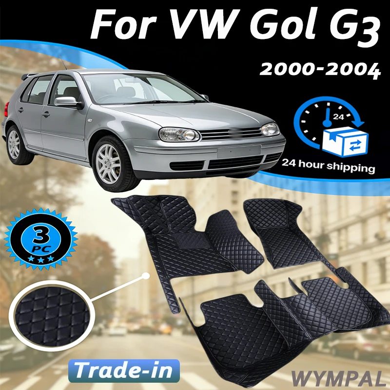Tapete de carro de luxo para vw gol g3 2000 2001 2002 2003 2004 4 portas diamante couro mulher luxo pé almofada auto tapete acessório