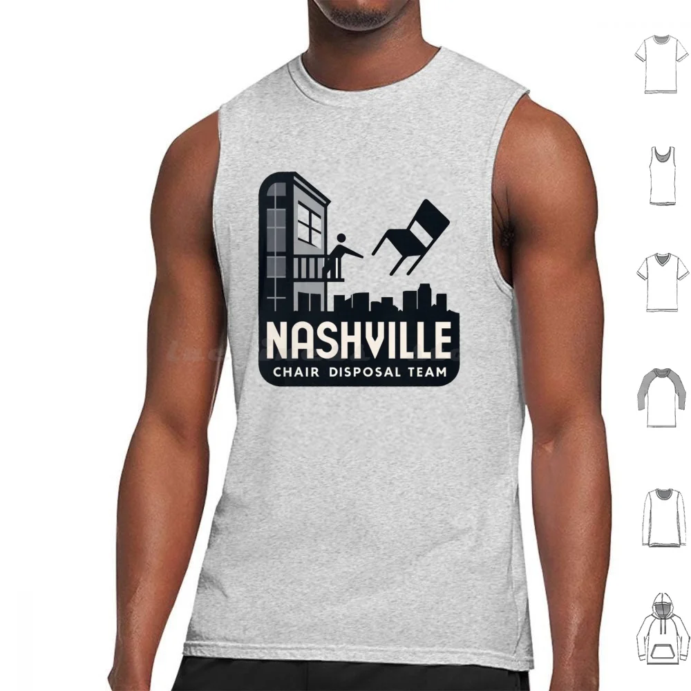 Morgan Wallen Nashville Chair Disposal Team Tank Tops Vest Sleeveless Nashville Morgan Wallen Morgan Wallen Chair Throwing