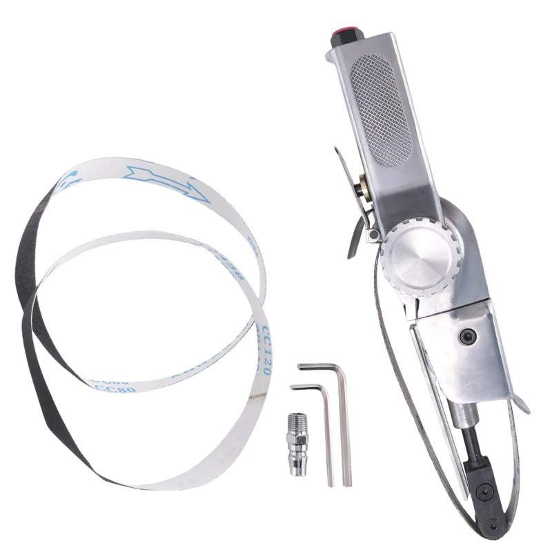AT53 Air Angle Grinding Sanding Machine Angle Grinding Sanding Machine +Sanding Belts For Air Compressor Sanding Large
