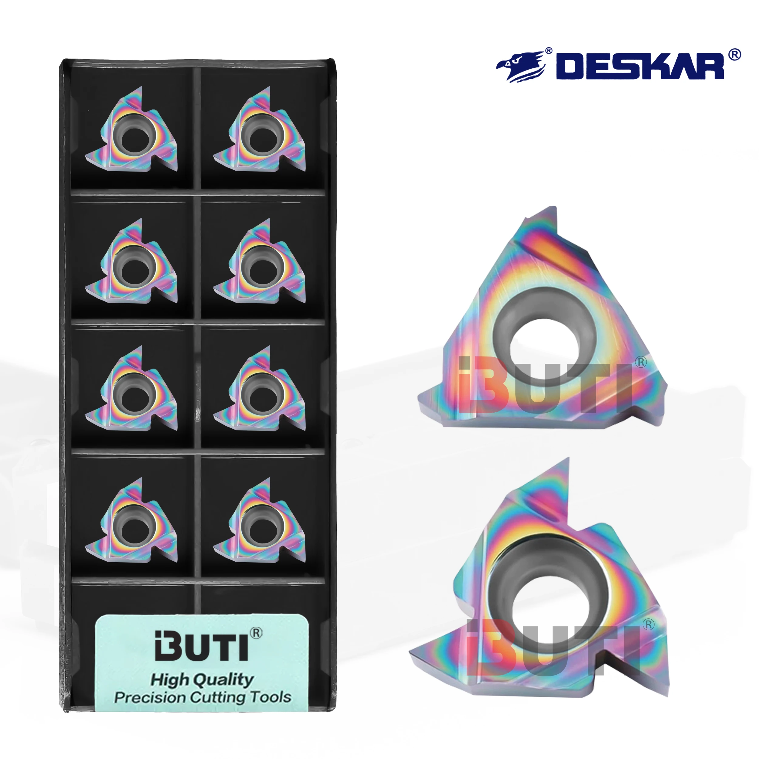 

CNC Machining Center Seven Colorful Inserts 16ER/IR 11ER/IR Hard Alloy Threaded Blade 16ER AG60 11IRAG55 External Thread Blades