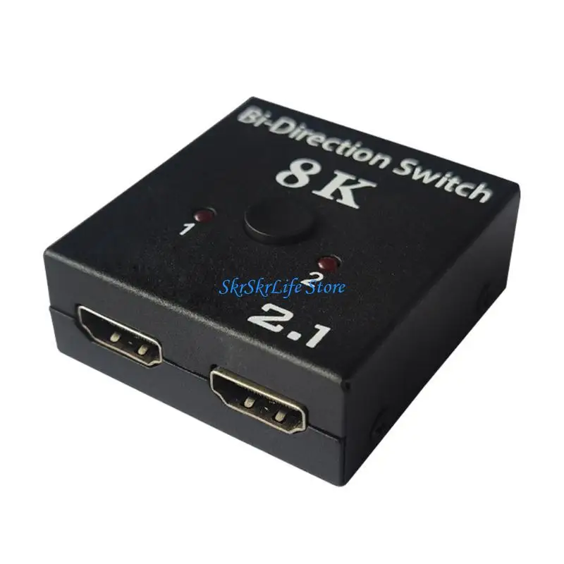 E65E Dwukierunkowy przełącznik 2.1 2 w 1 out 1 w 2 z Dwa komputery dzielą przełącznik