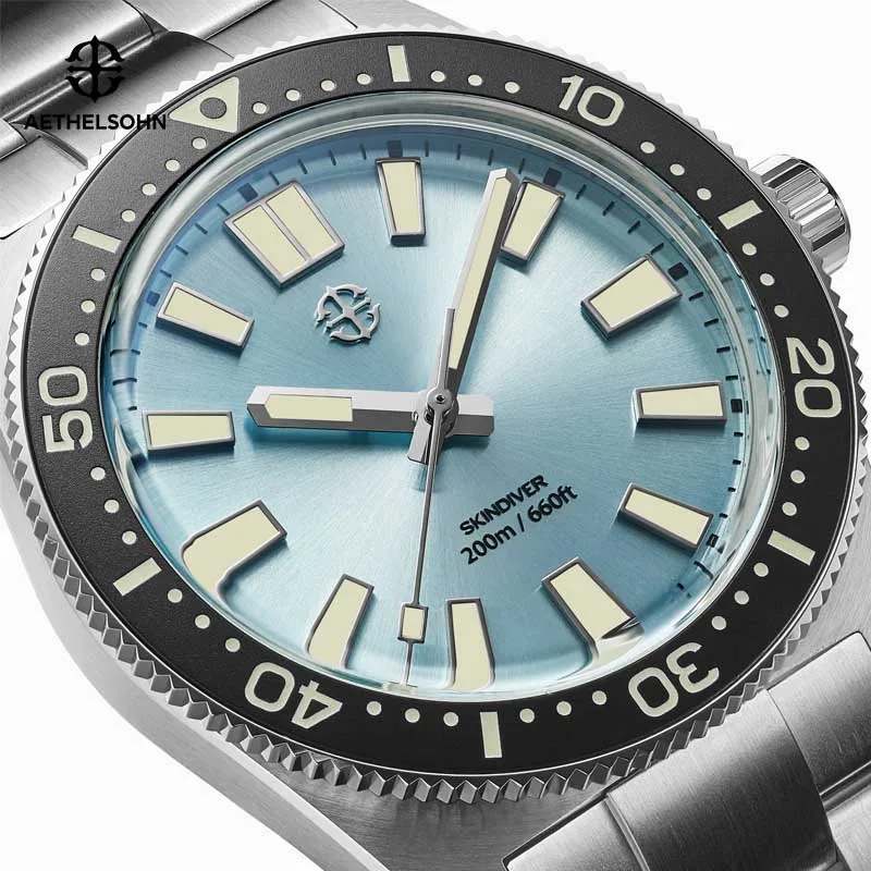AETHELSOHN Sunburst Aqua Watches For Men Fashion Sapphire Crystal Watch BGW9 Super Luminous 200M Water Resistance Business Watch