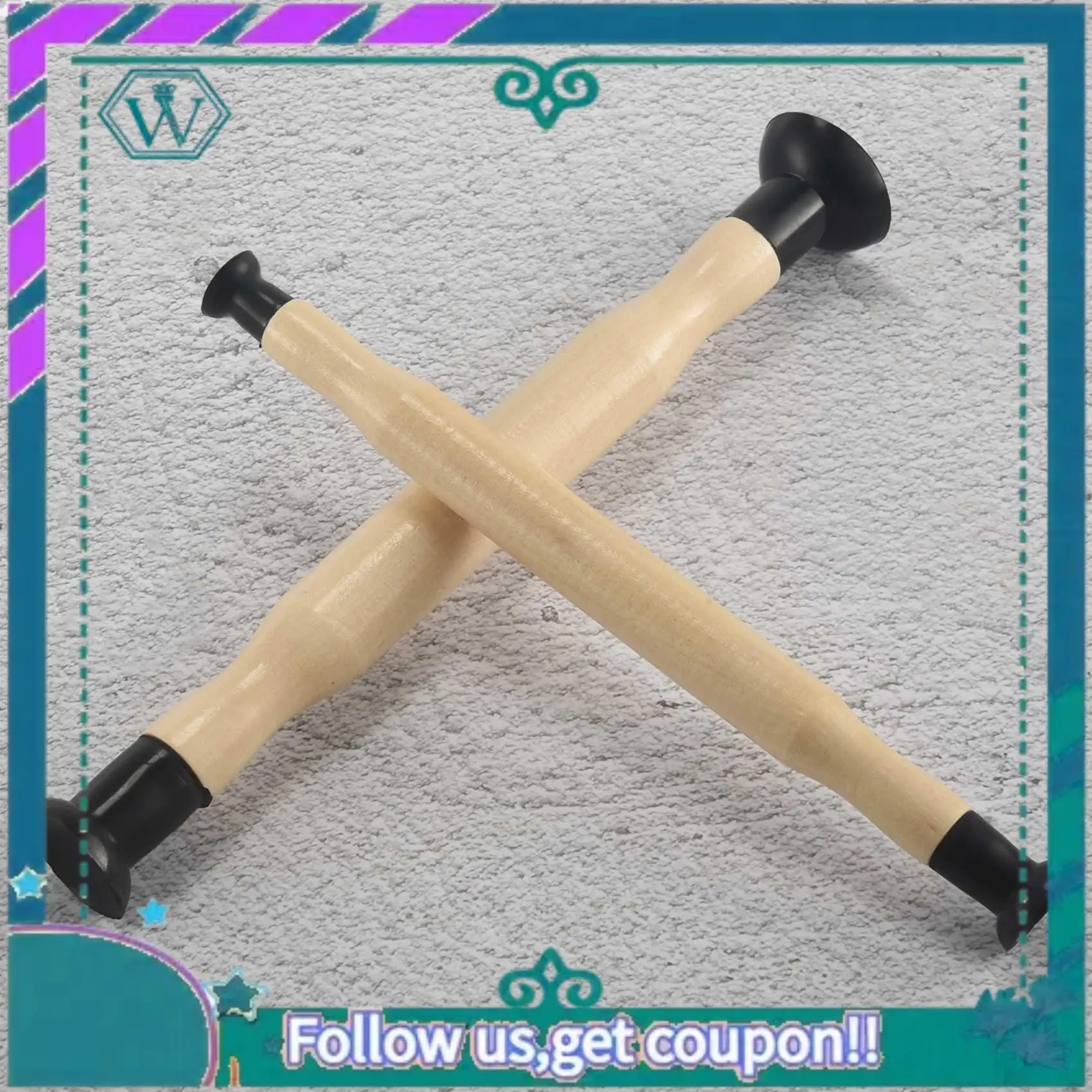 AA92-밸브 핸드 래핑 연삭 도구 키트 2피스 세트-듀얼 엔드 흡입 컵 랩 스틱, 1-1/8 인치, 1-3/8 인치, 5/8 인치, 3/16 인치