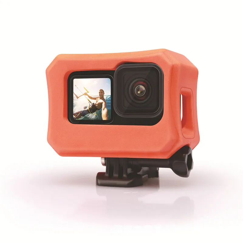 Orange Floaty Case for Gopro Hero 12 11 10 9 8 Diving Floating Protective Cover for Go Pro 12 11 10 9 Action Camera Accessories