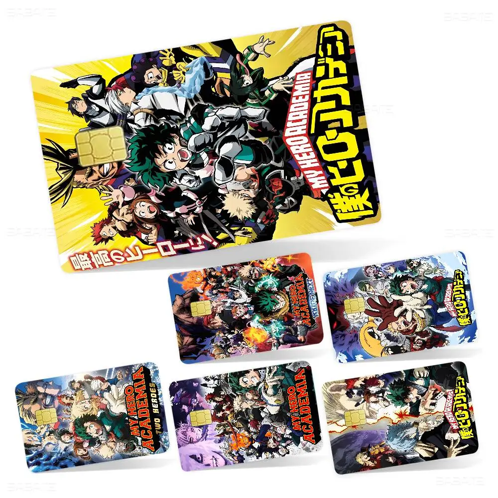 Anime Midoriya Izuku My Hero Academia Cool 2024 Anime Cartoon Skin Stickers Film Tape Case for Big Credit Debit Card Front Side