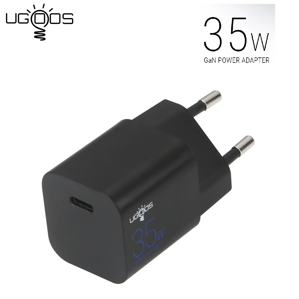 Ugoos GaN 35W Quick Charger For iPhone 15 14 11 12 13 ProMax Xiaomi14 Oneplus Samsung S24 Ultra USB C Fast Power Charger adapter