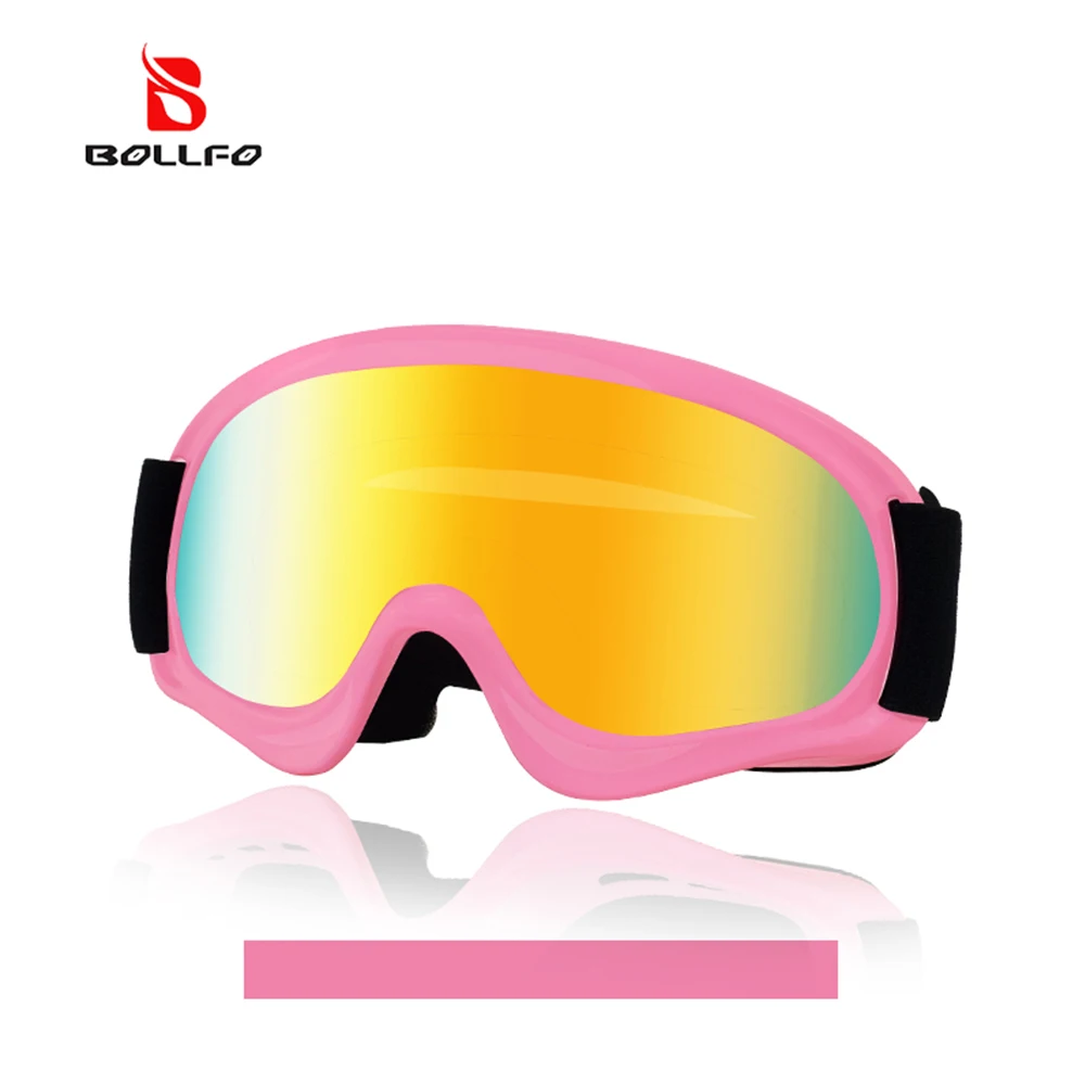 

BOLLFO Kids Dirt Bike Goggles UV400 Dual Anti-Fog Helmet Compatible OTG Off-Road Dust Proof Child Youth Snow Eyewear Antiparras