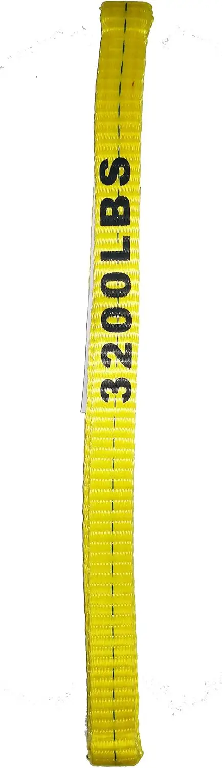 

Бесконечная стропа 1 дюйм x 3 фута, сверхпрочная желтая стропа для такелажных работ и подъема грузов, грузоподъемность 3200 фунтов