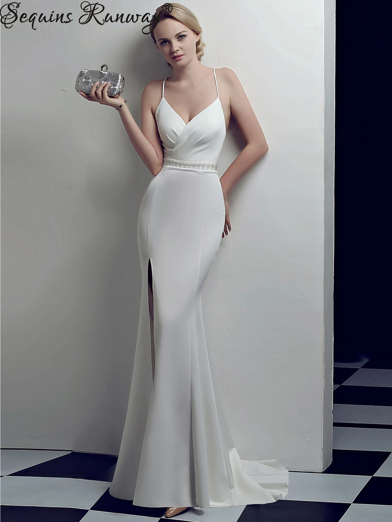 Sexy backless slip evening long dresses women summer elegant luxury wedding party dresses birthday prom maxi new dress vestido