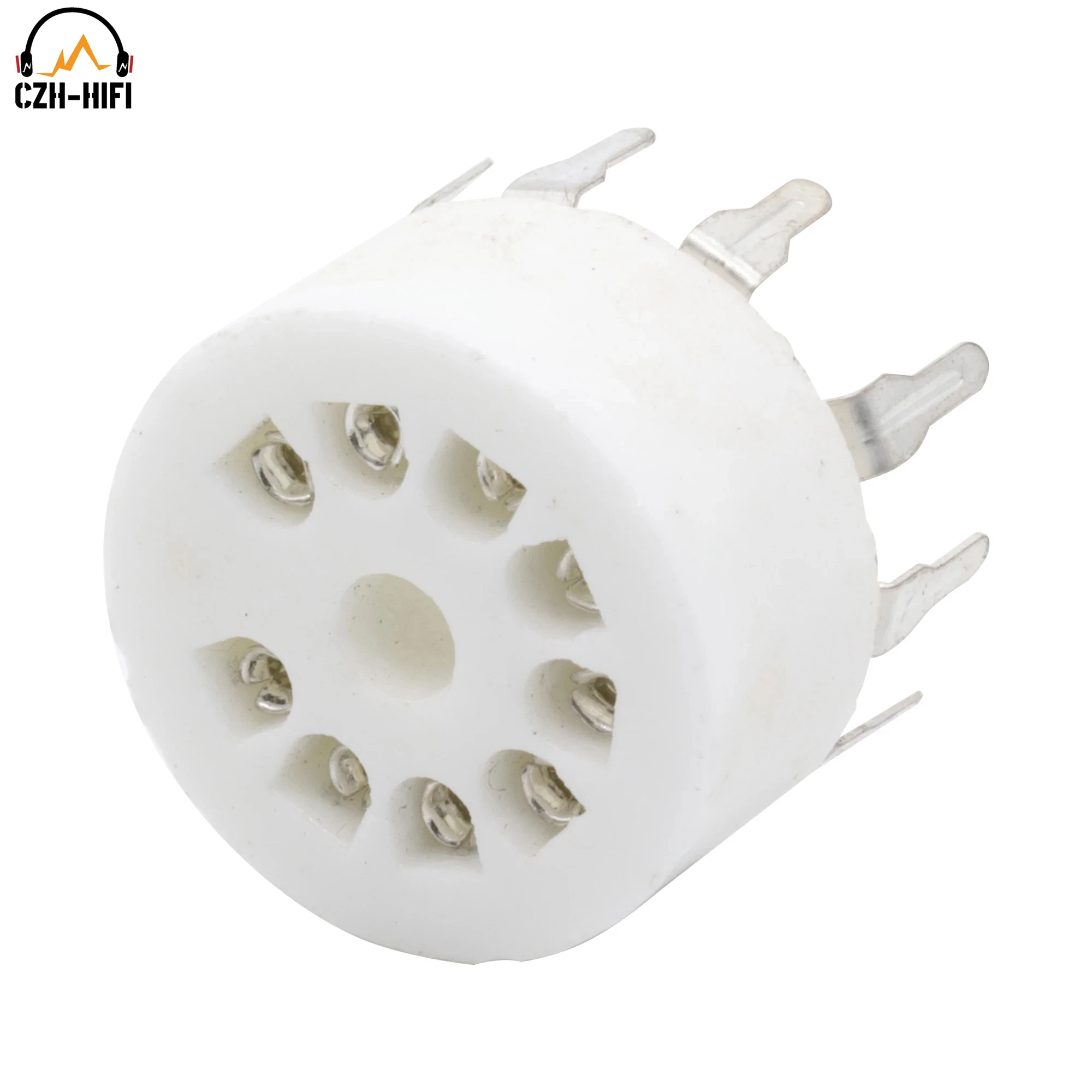 9Pin B9A Soket Tabung PCB Mount B9A Keramik Katup Soket untuk 12AX7 12AU7 ECC82 5670 E88CC ECC83 6922 12AT7 ECC81 Audio DIY