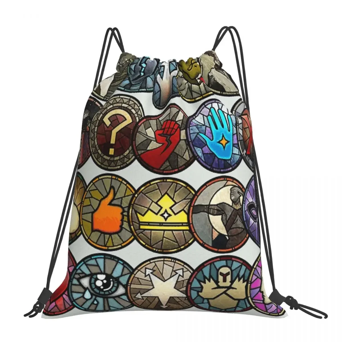 

Dragon Age Inquisition Dialogue Wheel Icons Dragon Age Stickers Backpack Portable Drawstring Bag Shoes Bag BookBag For Travel