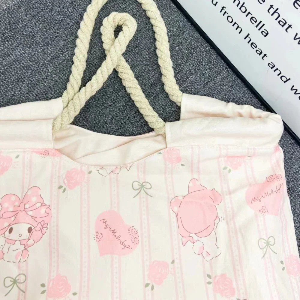 Sac à bandoulière de dessin animé My Melody Anime pour filles, sac à bandoulière grande capacité, sac de rangement pour étudiants, cadeau accessoire, Kawaii, GT