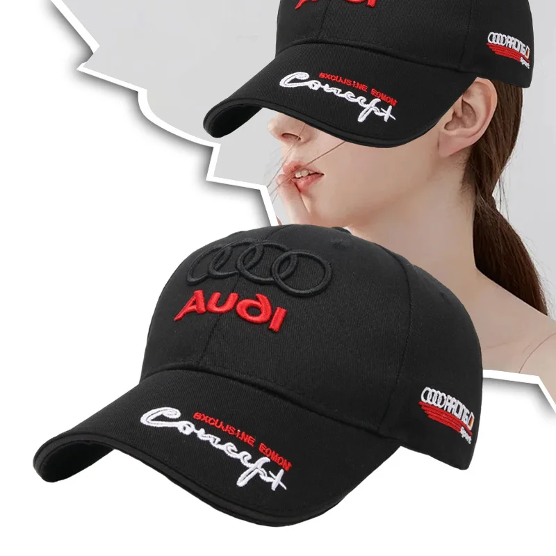 

Хлопковая регулируемая бейсбольная кепка с логотипом автомобиля для Audi S line Power A6 C5 C6 C7 C8 A4 B5 B6 B7 B8 B9 S3 S4 S5 Q3 8U Q5 8R