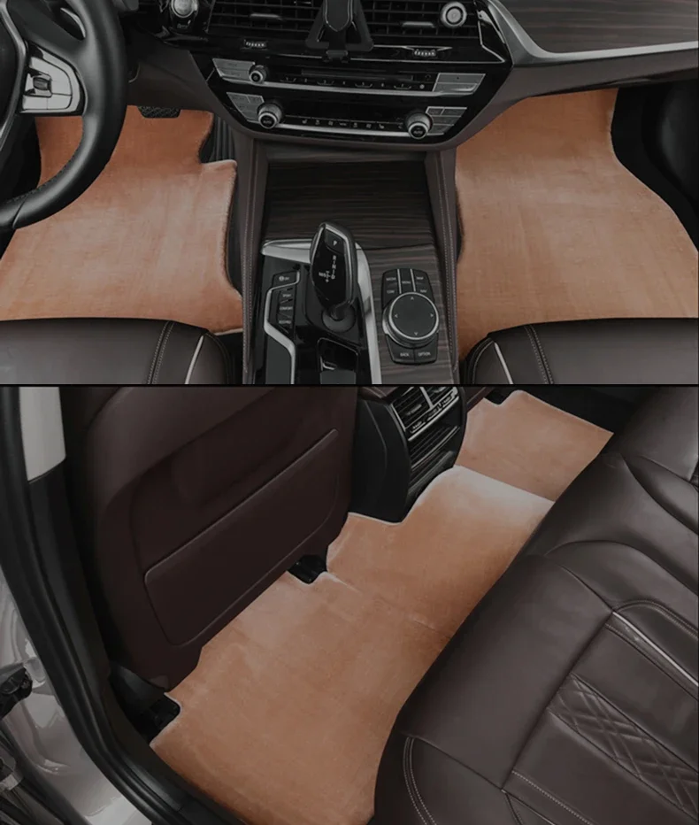 Durable Protector Dustproof Carpet Floor Mats 5 Pieces Lambwool Mats for