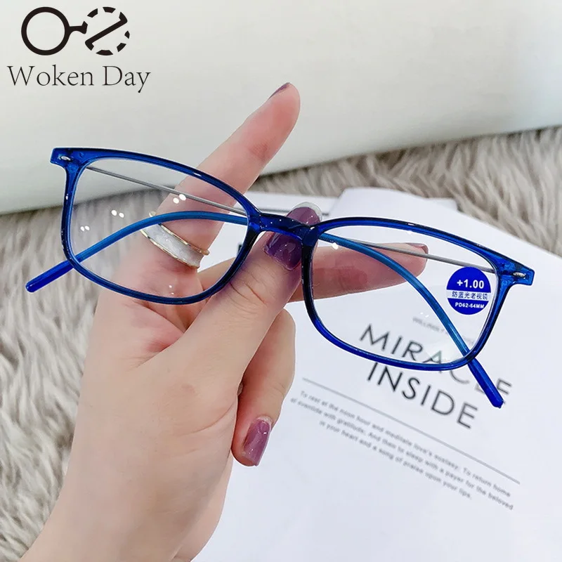 Anti-Blue Light Reading Glasses Full Frame Glasses Men Women Radiation Protection Presbyopia Hyperopia Square Optical Computer