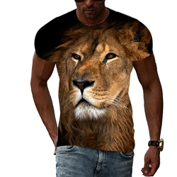 Sommer Mode Gezeiten Spaß Lion Bild T-Shirts Für Männer Casual 3D Drucken Tees Hip Hop Persönlichkeit Rundhals Kurzarm tops