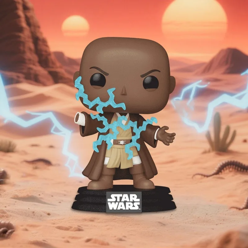 

Genuine Edition FUNKO POP Star Wars: Mace Windu, Force Lightning Action Desktop Decoration Ornament Model Toys Collectible Model