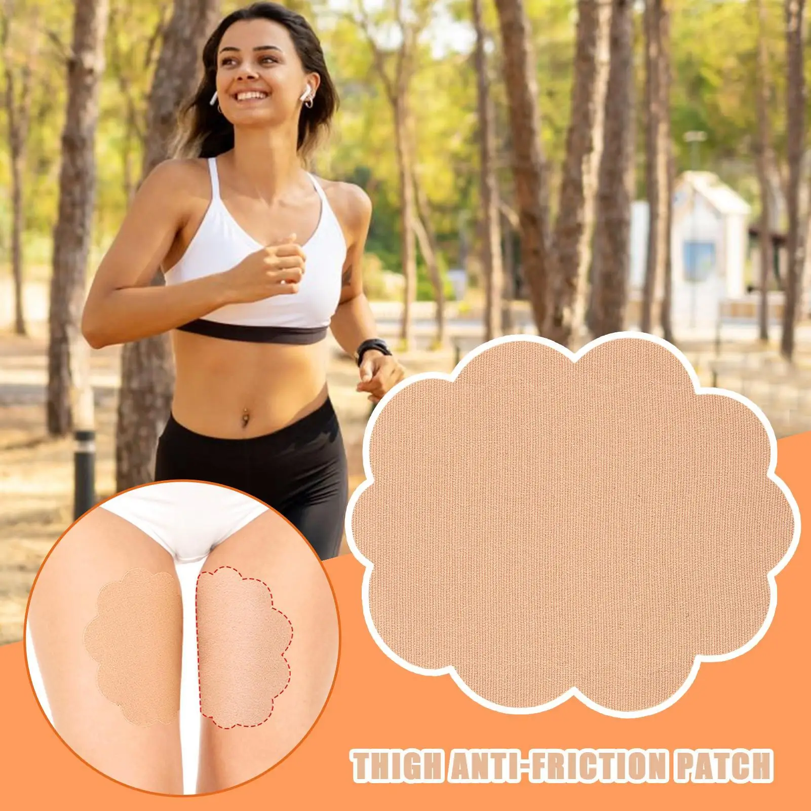 Anti Chafing Thigh Patches Breathable Thigh Guards For Chafing 10 Pieces Elastic Wear Resistant Friction Pad Sticker For Fitness