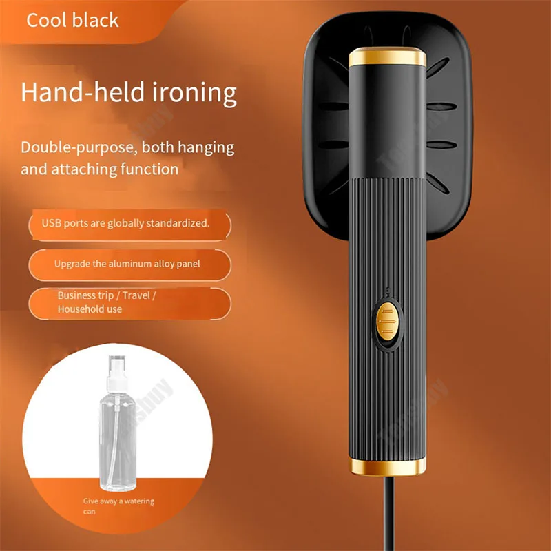 

1pcs Mini Portable Handheld Steamer Iron With Spray Bottle 180° Rotatable Steam Iron For Home Travel Efficient Wrinkle Remover