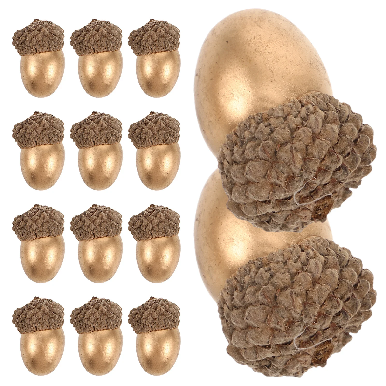 

25Pcs Artificial Acorns Small Gold Foam Chestnut Decorations Christmas Photography Props Xmas Party Supplies Festival Ornaments
