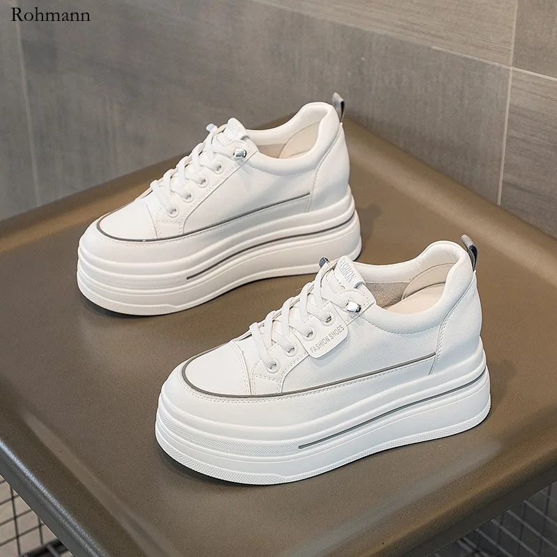 2024 Autumn New Fashionable Platform Sole Inner Heightened Small White Shoes