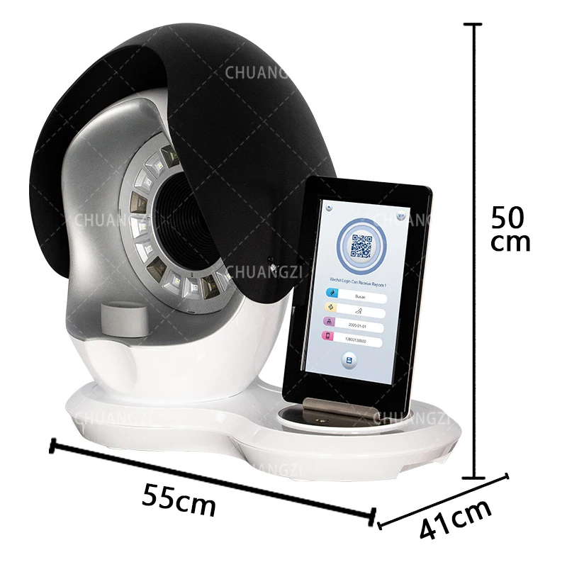 New 15.6inch 3D Facial Skin Analysis Machine Upgrade 8 Spectral Imaging Technology Skin Analyzer Face Moisture Detection