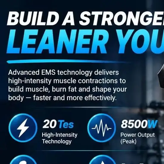 MYOslim EMS Body Sculpting Machine8500W 200Hz High-Intensity Focused Electromagnetic Fat Removal Muscle Fitness Sculpting Devic