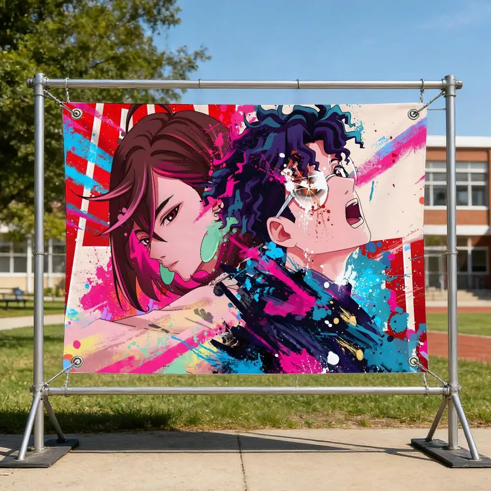 Anime Japanese Dark Epic DAN DA DAN Flags Specialized for indoor and outdoor home decorations, outdoor camping, and bar parties