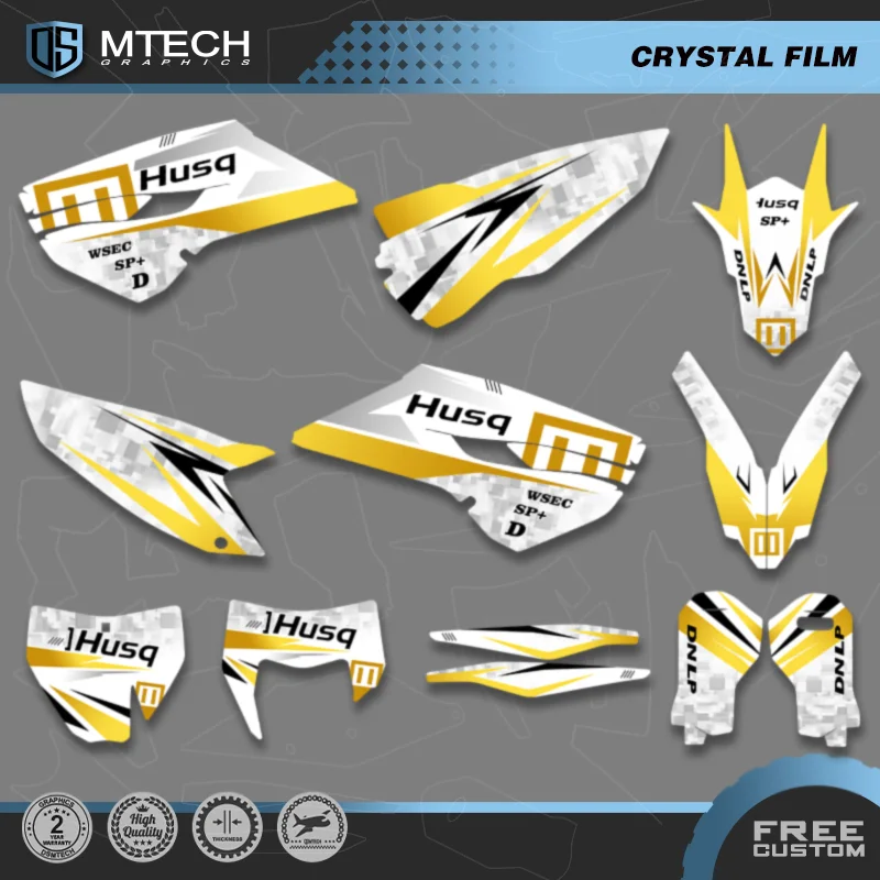 

DSMTECH Customize Team Graphic Decal Stickers Kit for Husqvarna 2014 2015 TC FC 2014 2015 2016 TE FE 150 250 300 450