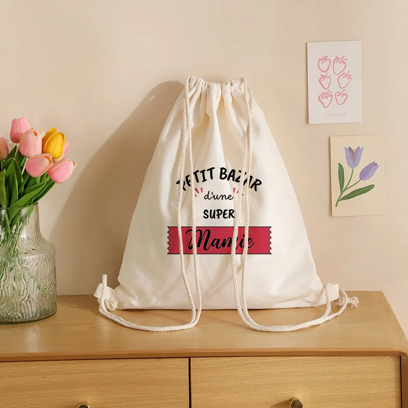 قطعة واحدة من حقيبة الظهر برباط بنمط مامي الفائق، كيس رياضي قابل للتعديل للسفر الرياضي، حقيبة تخزين خفيفة الوزن هدية عيد الجدة #4