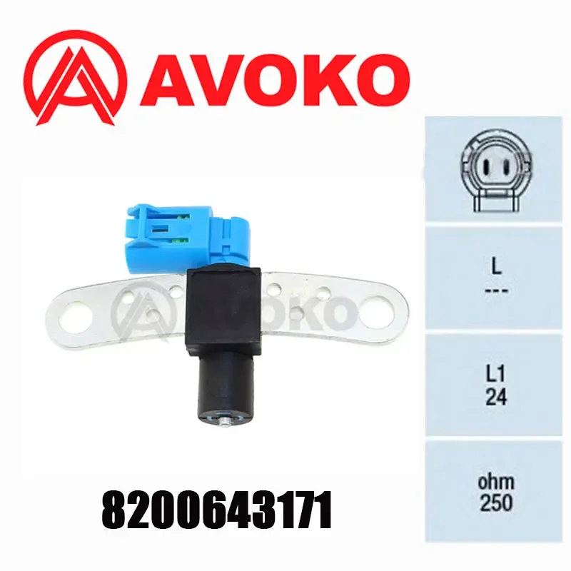 8200643171 8200436025 Crank Crankshaft Position Sensor For Renault Clio Kangoo Megane Scenic Twingo Logan 1.0 1.4 1.6